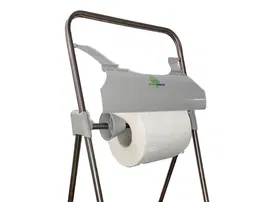 Bunzl Portabobina Trípodé de Suelo ABS Reciclado con Sierra de Corte para Bobinas Papel Celulosa