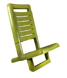 Finstock Silla de Playa Verde Plegable