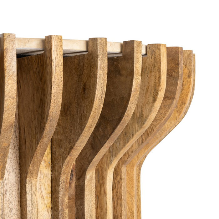 Mesa Centro Madera-Mármol Salón 78,50 X 78,50 X 47 cm