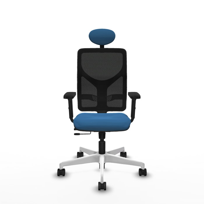 PIQUERAS Y CRESPO Silla de oficina Motilla con mecanismo Sincro/Traslack Azul claro/Negro