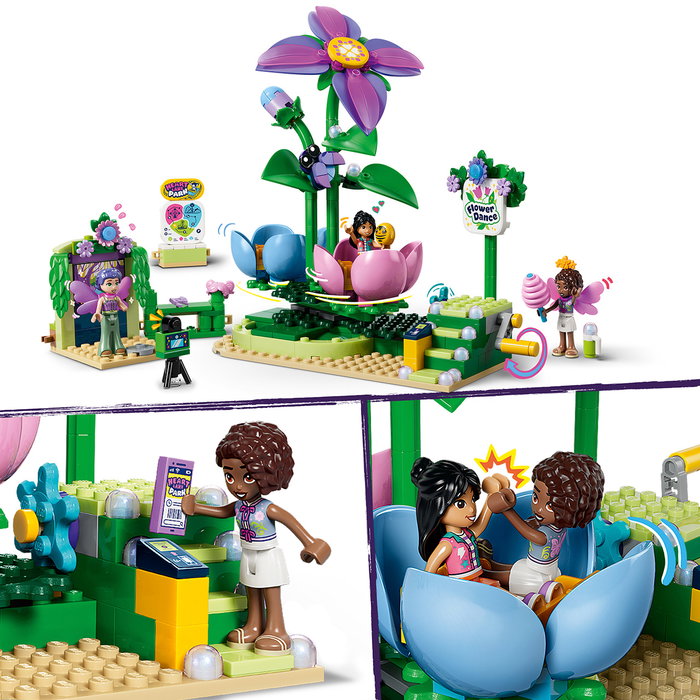 LEGO Friends Tazas Locas Flores y Hadas 42702 Juguete de Construcción con Minipersonajes y Accesorios para Niñas y Niños de 7+ Años