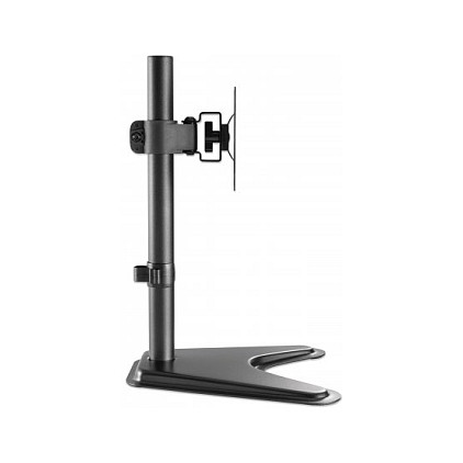 Manhattan Soporte de Monitor Ajustable para Escritorio, Inclinación/Giro/Rotación, Compatible con Pantallas 17-27" (43-68 cm), VESA 75x75/100x100 mm, Hasta 7 kg, Negro