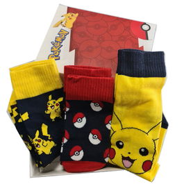 NINTENDO Set 3 calcetines Pokemon adulto surtido Talla 39-45