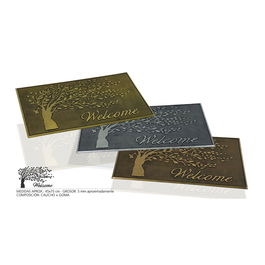 Hidalgo Felpudo Árbol Welcome Colores Surtidos 75 x 45 x 0,5 cm Caucho Goma Resistente A La Intemperie
