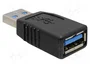 DeLOCK Adaptador USB 3.0-A 5 Gbps Negro