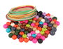 Innspiro Set de Cuentas de Madera de Colores Surtidos 10mm con Hilo de Algodón
