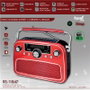SAMI Radio multimedia de 3 bandas rojo con alimentación AC/bat/solar