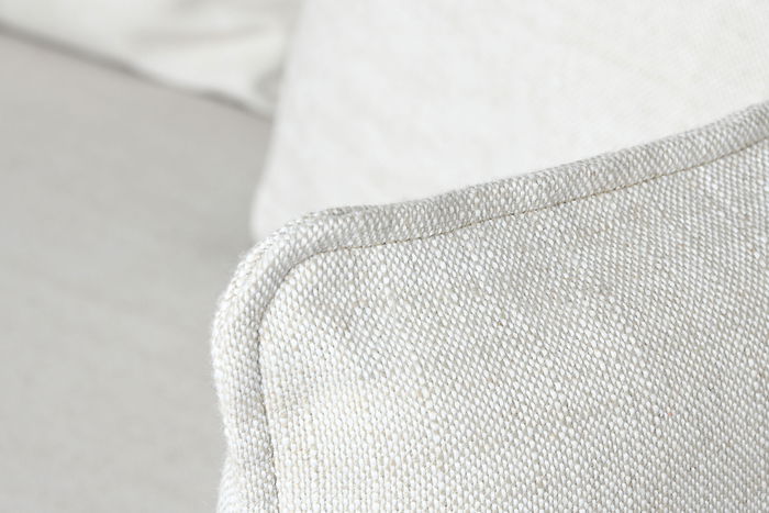 DKD Home Decor Sofá Beige 110 x 86 x 260 cm - Lino, 7 Cojines, Desenfundable