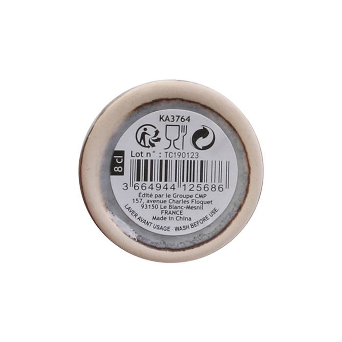 Home Deco Factory Vaso Espresso Gres Arena Colección Natural Capacidad 80 ml