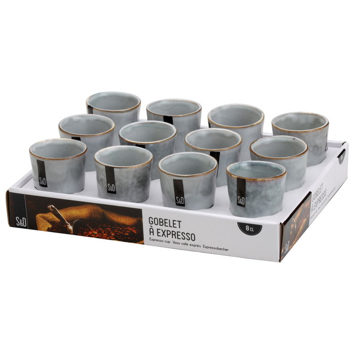Home Deco Factory Vaso Espresso Gres Arena Colección Natural Capacidad 80 ml