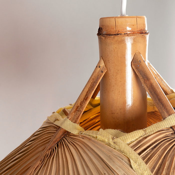 Lámpara Colgante de Ratán Kayleigh SKD-P3000, Diseño Natural con Cable Regulable, Bombilla E27 Lámpara Colgante de Ratán Kayleigh SKD-P3000, Diseño Natural con Cable Regulable, Bombilla E27