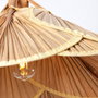 Lámpara Colgante de Ratán Kayleigh SKD-P3000, Diseño Natural con Cable Regulable, Bombilla E27