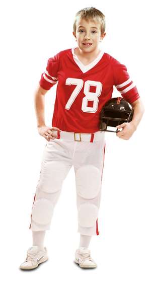 My Other Me Disfraz Jugador Rugby Rojo Talla 10-12 Años