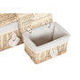 DKD Home Decor Set de 2 Cestas de Mimbre y Poliéster Natural