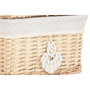 DKD Home Decor Set de 2 Cestas de Mimbre y Poliéster Natural