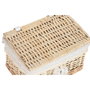 DKD Home Decor Set de 2 Cestas de Mimbre y Poliéster Natural