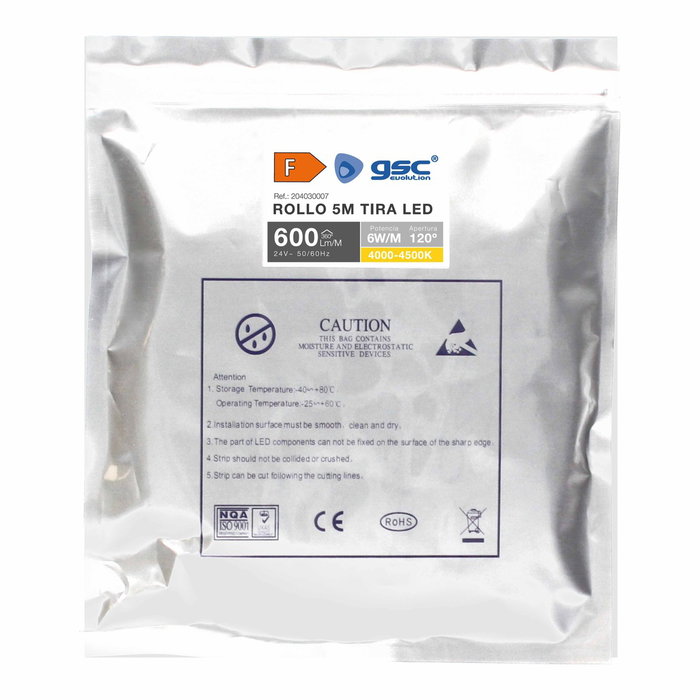 GSC Evolution Rollo 5M tira LED 6W/M 4000-4500K 24V GSC Evolution Rollo 5M tira LED 6W/M 4000-4500K 24V