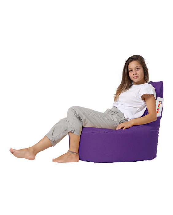 Atelier Del Sofa Saco de Judías para Jardín Morado, Comodidad y Diseño Moderno, Impermeable, Ancho Asiento 70cm, Alto Respaldo 70cm