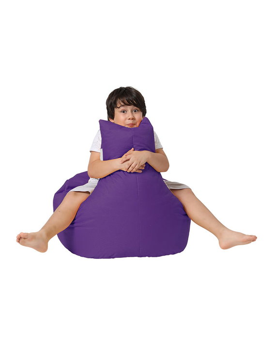Atelier Del Sofa Saco de Judías para Jardín Morado, Comodidad y Diseño Moderno, Impermeable, Ancho Asiento 70cm, Alto Respaldo 70cm