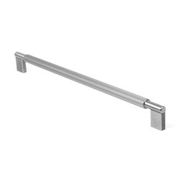 Viefe Tirador Arpa Aluminio Efecto Inox, Laton Cepillado, Negro Cepillado Dist. Agujero 320Mm