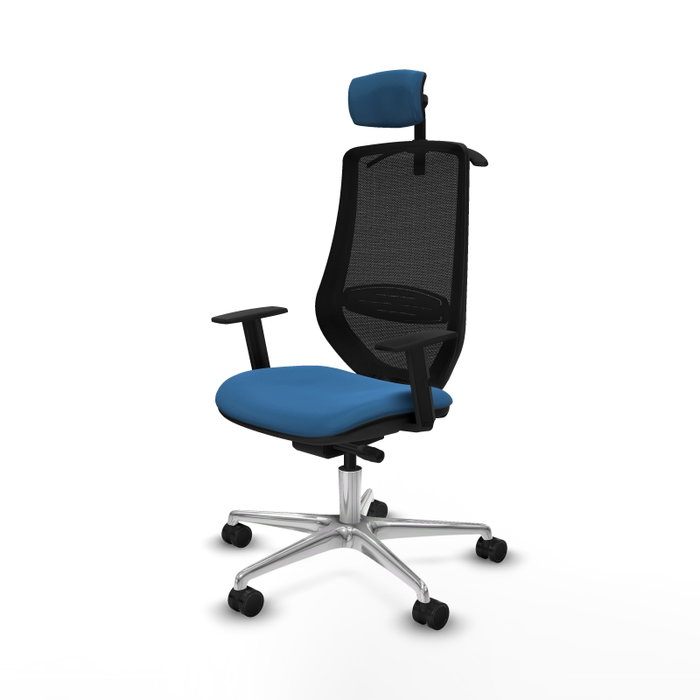 PIQUERAS Y CRESPO Silla de oficina Mardos con mecanismo Sincro/Traslack, Azul claro y Negro PIQUERAS Y CRESPO Silla de oficina Mardos con mecanismo Sincro/Traslack, Azul claro y Negro