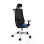 PIQUERAS Y CRESPO Silla de oficina Mardos con mecanismo Sincro/Traslack, Azul claro y Negro