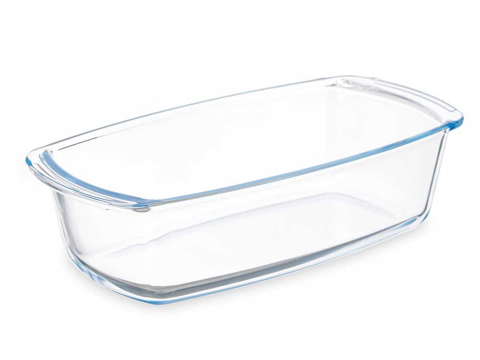 VIVALTO Bandeja Rectangular Borosilicato con Asas 1600 ml Transparente 27x14x7.2 cm (Set de 12)