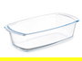 VIVALTO Bandeja Rectangular Borosilicato con Asas 1600 ml Transparente 27x14x7.2 cm (Set de 12)