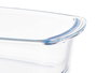 VIVALTO Bandeja Rectangular Borosilicato con Asas 1600 ml Transparente 27x14x7.2 cm (Set de 12)