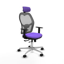 PIQUERAS Y CRESPO Silla de oficina Jorquera Sincro/Traslack Lila y Gris