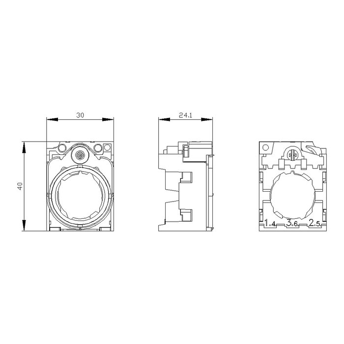 Siemens 3SU1550-0AA10-0AA0 Halter para 3 módulos metálicos Siemens 3SU1550-0AA10-0AA0 Halter para 3 módulos metálicos
