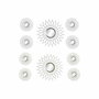 DKD Home Decor Set de 5 Espejos Decorativos 50x50 cm Champán y Plateado
