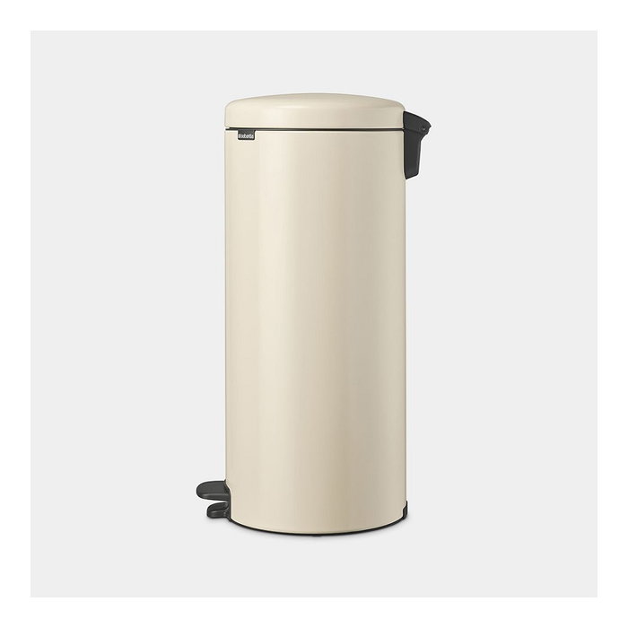 Brabantia Treteimer Newicon 30 L, Cubo de Basura con Pedal, Redondo, Beige, 29.3 cm de Diámetro, Capacidad 30 Litros