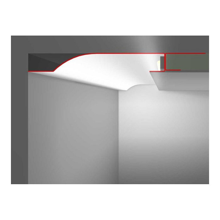 Synergy21 Perfil LED S21-LED-PR00400, Universal, Gris, Zinc, 200 cm, 12.5 mm, 1.8 kg