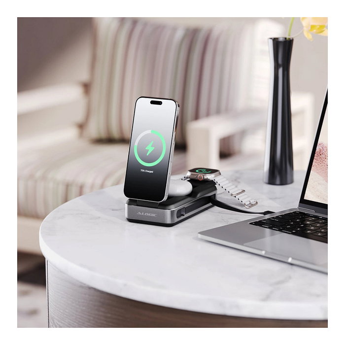 Alogic Roam Powerbank 21000 mAh 6-in-1 con Carga Inalámbrica Qi2, 100W USB-C y Pantalla, Negro Alogic Roam Powerbank 21000 mAh 6-in-1 con Carga Inalámbrica Qi2, 100W USB-C y Pantalla, Negro