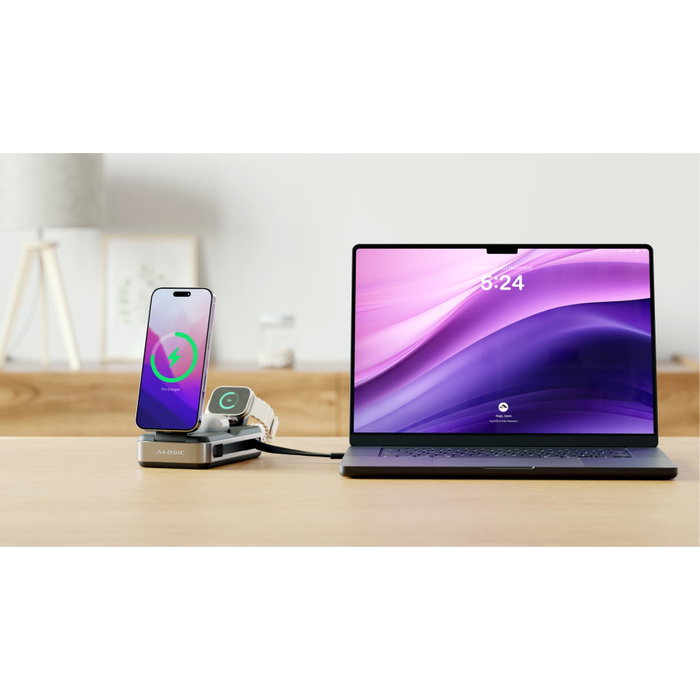 ALOGIC Roam 6-in-1 Powerbank 21.000 mAh con Qi2 + 100W USB-C, Negro ALOGIC Roam 6-in-1 Powerbank 21.000 mAh con Qi2 + 100W USB-C, Negro