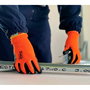 Juba Guante Keep Safe T-9 L de Poliéster con Palma de Látex Rugoso Impermeable, Naranja y Negro para Jardinería, Bricolaje y Fontanería
