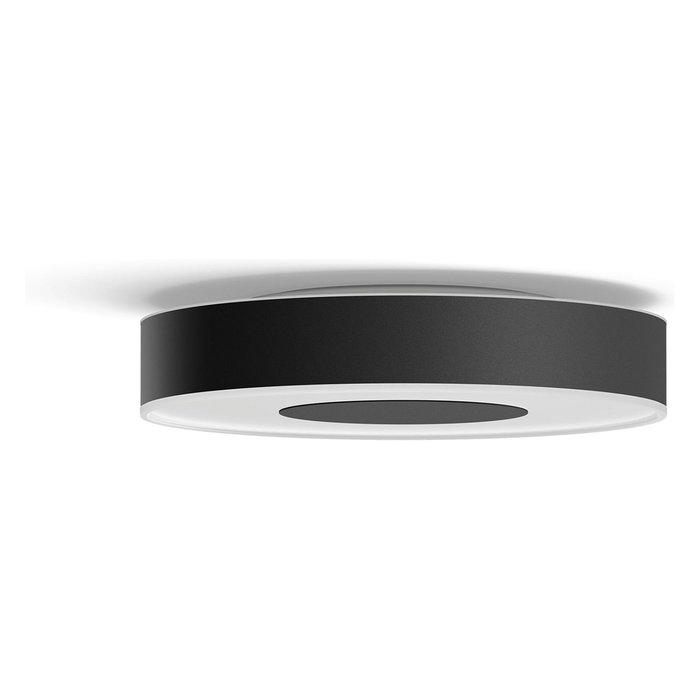 Philips Hue White & Color Ambiance Plafón Infuse - Luz de techo inteligente Bluetooth LED con regulación, Negro, 2400 lm, Moderno