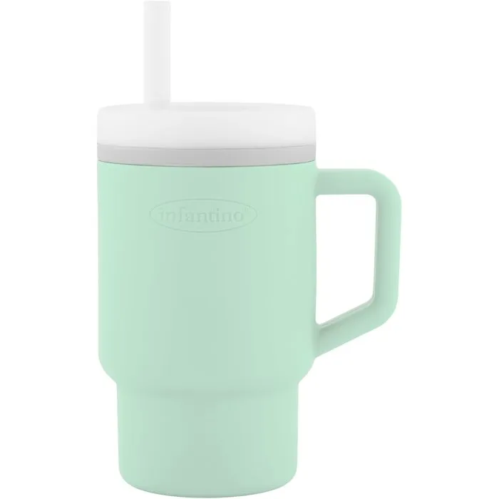 Infantino Mi primera taza de silicona - 255 ml - Cool Mint - INF0773554080681 Infantino Mi primera taza de silicona - 255 ml - Cool Mint - INF0773554080681