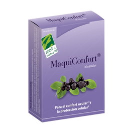 100% Natural MaquiConfort 30 cápsulas vegetales - Complemento alimenticio con maqui, vitaminas B2 y C y cromo