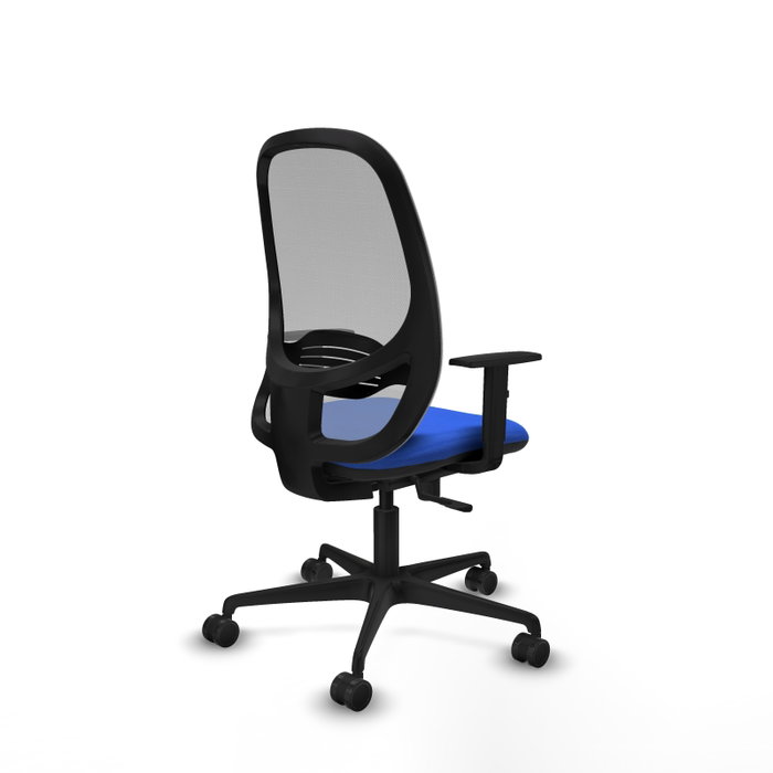 PIQUERAS Y CRESPO Silla de oficina Cilanco con mecanismo Sincro, Azul y Gris