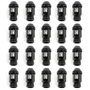 Omp Speed Juego de 20 Tuercas de Aluminio M12x1.25 Llave 19mm Negro
