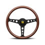 Momo Volante Indy Negro Madera de Caoba 350mm