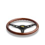 Momo Volante Indy Negro Madera de Caoba 350mm