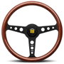 Momo Volante Indy Negro Madera de Caoba 350mm
