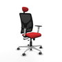 PIQUERAS Y CRESPO Silla de oficina Motilla con mecanismo Sincro/Traslack, Rojo y Negro
