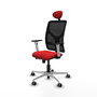 PIQUERAS Y CRESPO Silla de oficina Motilla con mecanismo Sincro/Traslack, Rojo y Negro