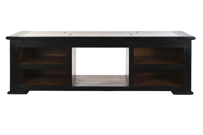 DKD Home Decor Mueble TV Marron Oscuro 45 x 140 x 45 cm