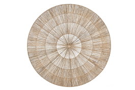 DKD Home Decor Decoración de Pared Yute y Metal Natural Marrón 120x120 cm