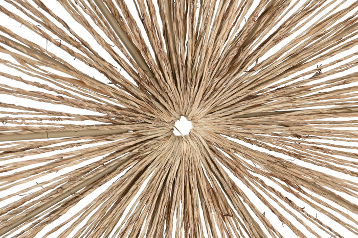 DKD Home Decor Decoración de Pared Yute y Metal Natural Marrón 120x120 cm